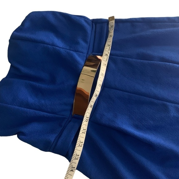 Royal Blue Strapless Tube Top Open Back Sleeveless Heartshaped Neckline Jumpsuit - Picture 5 of 6